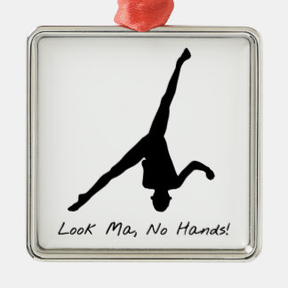 Aerial Cartwheel Gymnastics Metalen Ornament