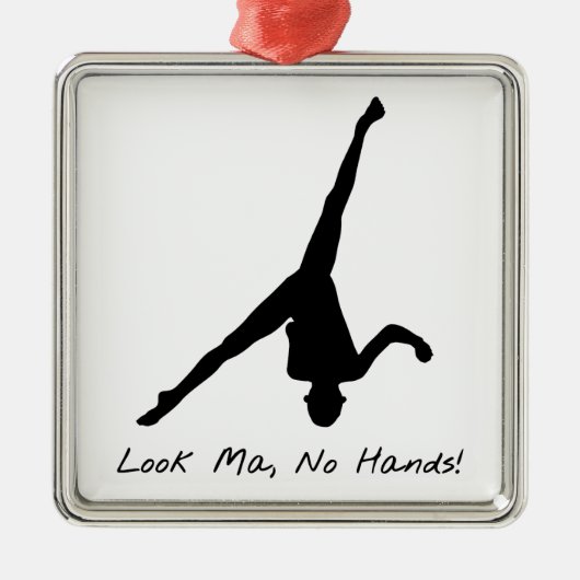 Aerial Cartwheel Gymnastics Metalen Ornament (Voorkant)