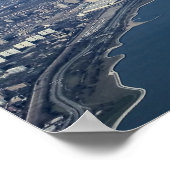 Aerial Chicago Poster (Hoek)