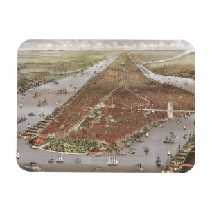 Aerial City Uitzicht Manhattan, New York, Verenigd Magneet