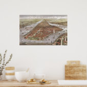 Aerial City Uitzicht Manhattan, New York, Verenigd Poster (Keuken)