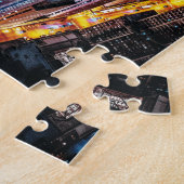 Aerial Cityscape Uitzicht at Night Legpuzzel (Zijkant)