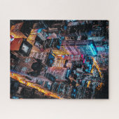 Aerial Cityscape Uitzicht at Night Legpuzzel (Horizontaal)