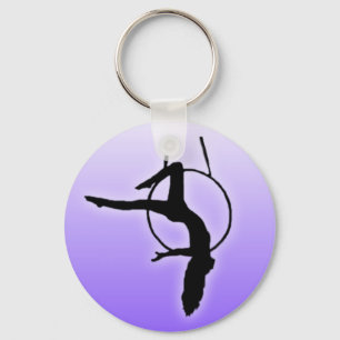 Aerial Dancer Silhouette Sleutelhanger