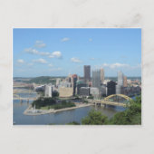 Aerial Downtown Pittsburgh Skyline Briefkaart (Voorkant)