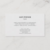 Aerial Drone Fotografie Videografie Modern Grijs Visitekaartje (Achterkant)