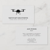 Aerial Drone Fotografie Videografie Modern Grijs Visitekaartje (Voorkant / Achterkant)