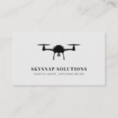 Aerial Drone Fotografie Videografie Modern Grijs Visitekaartje (Voorkant)