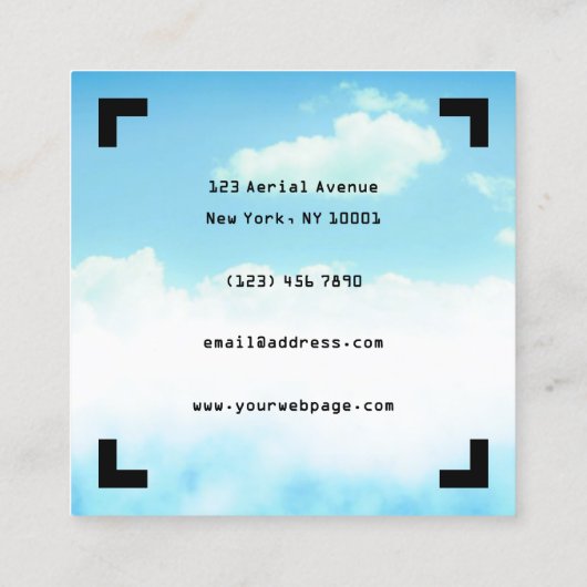 Aerial filming HUD view drone Vierkante Visitekaartje (Achterkant)