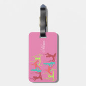 Aerial Fitness Poses Thunder_Cove Bagagelabel (Achterkant verticaal)