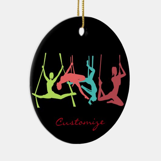 Aerial Fitness Poses Thunder_Cove Keramisch Ornament (Rechts)