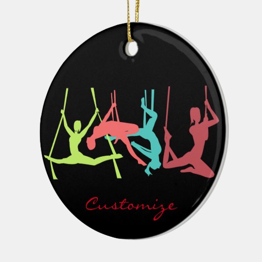 Aerial Fitness Poses Thunder_Cove Keramisch Ornament (Links)