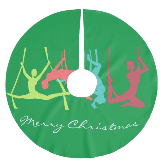 Aerial Fitness Poses Thunder_Cove Kerstboom Rok (Voorkant)