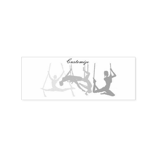Aerial Fitness Poses Thunder_Cove Rubberstempel (Afrduk)