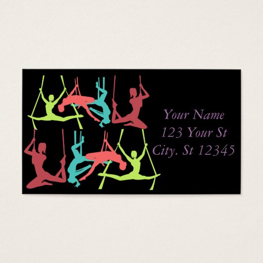 Aerial Fitness Poses Thunder_Cove Visitekaartje (Voorkant)