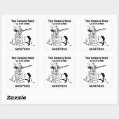 Aerial Fitter cartoon Square Sticker (Vel)