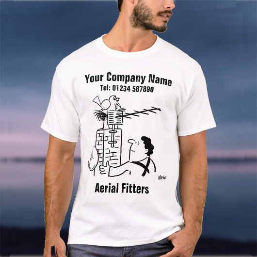 Aerial Fitter cartoon T-shirt