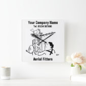 Aerial Fitter Cartoon Vierkante Klok (Huis)