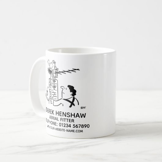 Aerial Fitter & Satellite Dish Fitter Promotion Koffiemok (Voorkant links)