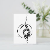 Aerial Hoop Foot to Head Briefkaart (Staand voorkant)
