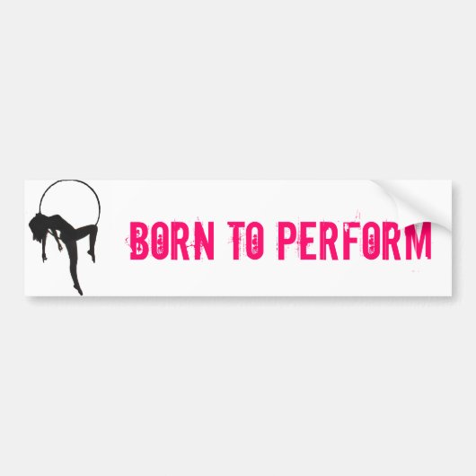 Aerial Hoop Lyra 'Born to performance' sticker (Voorkant)