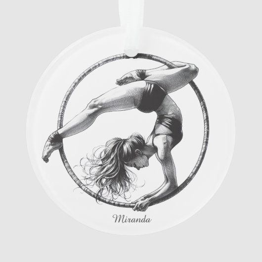 Aerial Hoop Lyra Naam Ornament (achterkant)