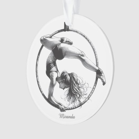 Aerial Hoop Lyra Naam Ornament (voorkant)