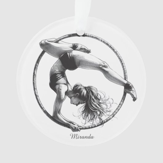 Aerial Hoop Lyra Naam Ornament (voorkant)