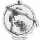 Aerial Hoop Lyra Naam Sticker (Voorkant)
