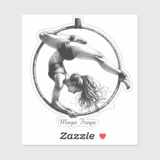 Aerial Hoop Lyra Naam Sticker (Vel)