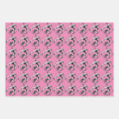 Aerial Hoop Lyra roze zwart grijs Inpakpapier Vel (Voorkant)