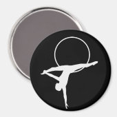 Aerial Hoop magneet - zwart en wit (Voorkant / Achterkant)