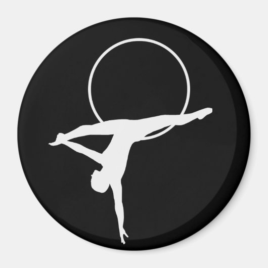 Aerial Hoop magneet - zwart en wit (Voorkant)