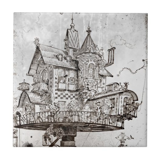 Aerial House Maison Tournante Tegeltje (Voorkant)