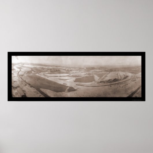 Aerial Indiana Steel Photo 1908 Poster (Voorkant)