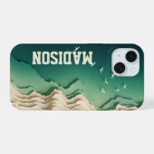 Aerial Kustlijn Vogels iPhone Hoesje 15 Case (Achterkant horizontaal)
