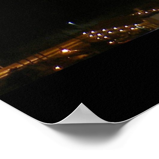 Aerial Las Vegas Strip at Night - High Altitude Poster (Hoek)