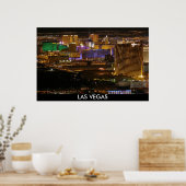 Aerial Las Vegas Strip at Night - High Altitude Poster (Keuken)