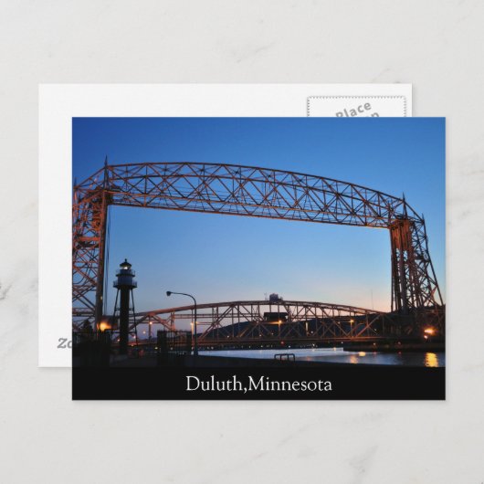 Aerial Lift Bridge Duluth Minnesota Briefkaart (Voorkant / Achterkant)