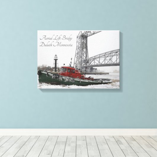 Aerial Lift Bridge Duluth Minnesota Canvas Afdruk (Insitu (Houten vloer))