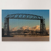 Aerial Lift Bridge Duluth Minnesota met Zee Smoke Legpuzzel (Horizontaal)