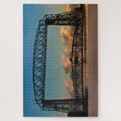 Aerial Lift Bridge Duluth Minnesota met Zee Smoke Legpuzzel (Verticaal)