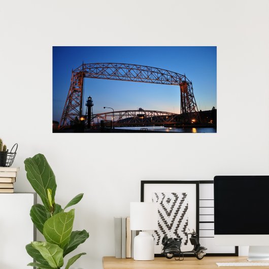 Aerial Lift Bridge Duluth Minnesota Poster (Thuiskantoor)