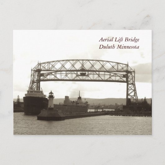 Aerial Lift BridgeDuluth Minnesota Briefkaart (Voorkant)