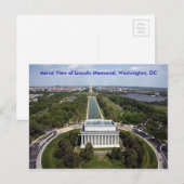 Aerial Lincoln Memorial Washington DC Sympathie Briefkaart (Voorkant / Achterkant)
