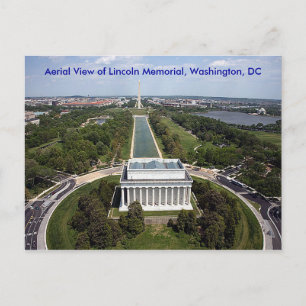 Aerial Lincoln Memorial Washington DC Sympathie Briefkaart