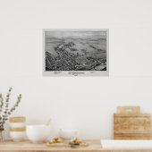 Aerial Map Birdsboro PA Pennsylvania Poster 1890 (Keuken)