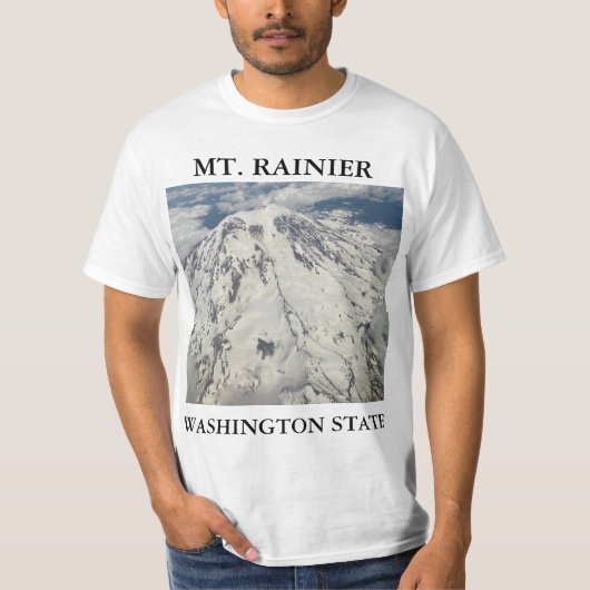 Aerial MT. Rainier Washington State T-shirt (Voorkant)