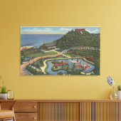 Aerial of Bernheimer's Oriental Garden Canvas Afdruk (Insitu (Woonkamer))