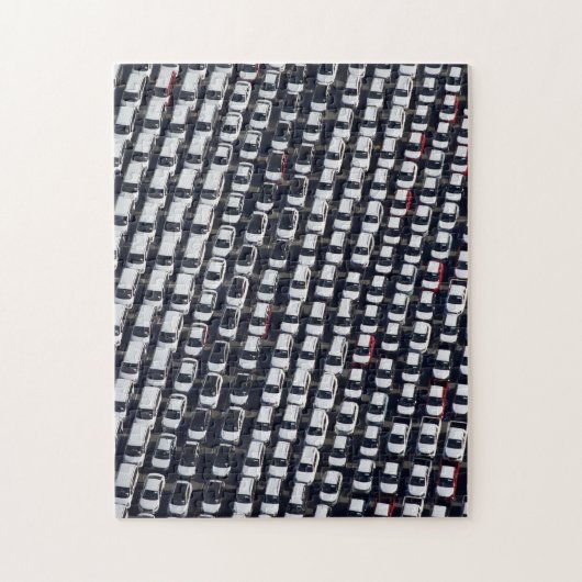 Aerial over Car Lot Legpuzzel (Verticaal)